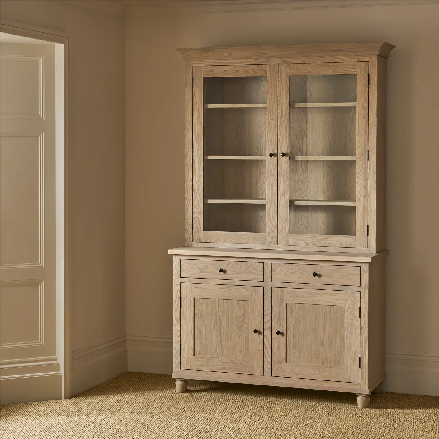 Suffolk 4ft Contemporary Oak Dresser - Image 2