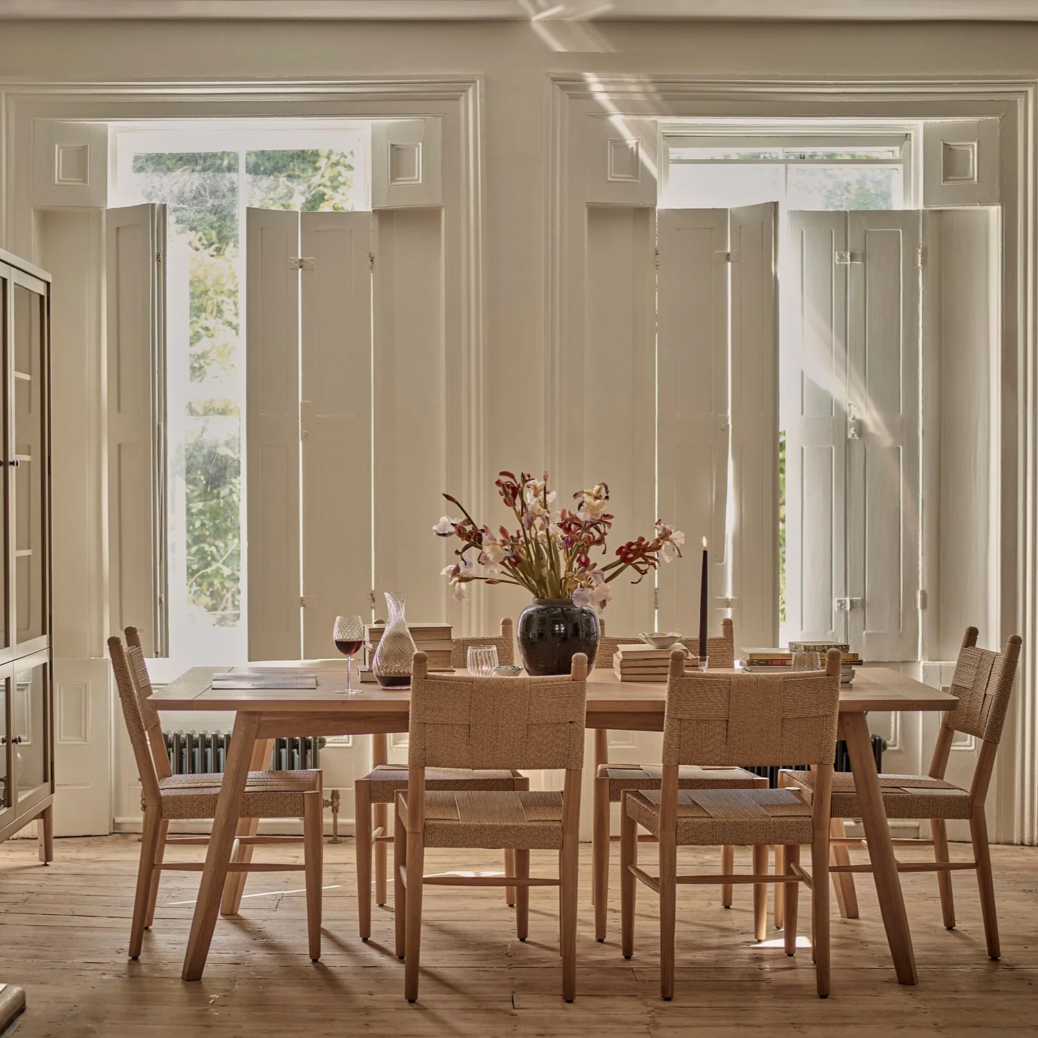 Tilbury Oak & Rattan Dining Chair - Image 7