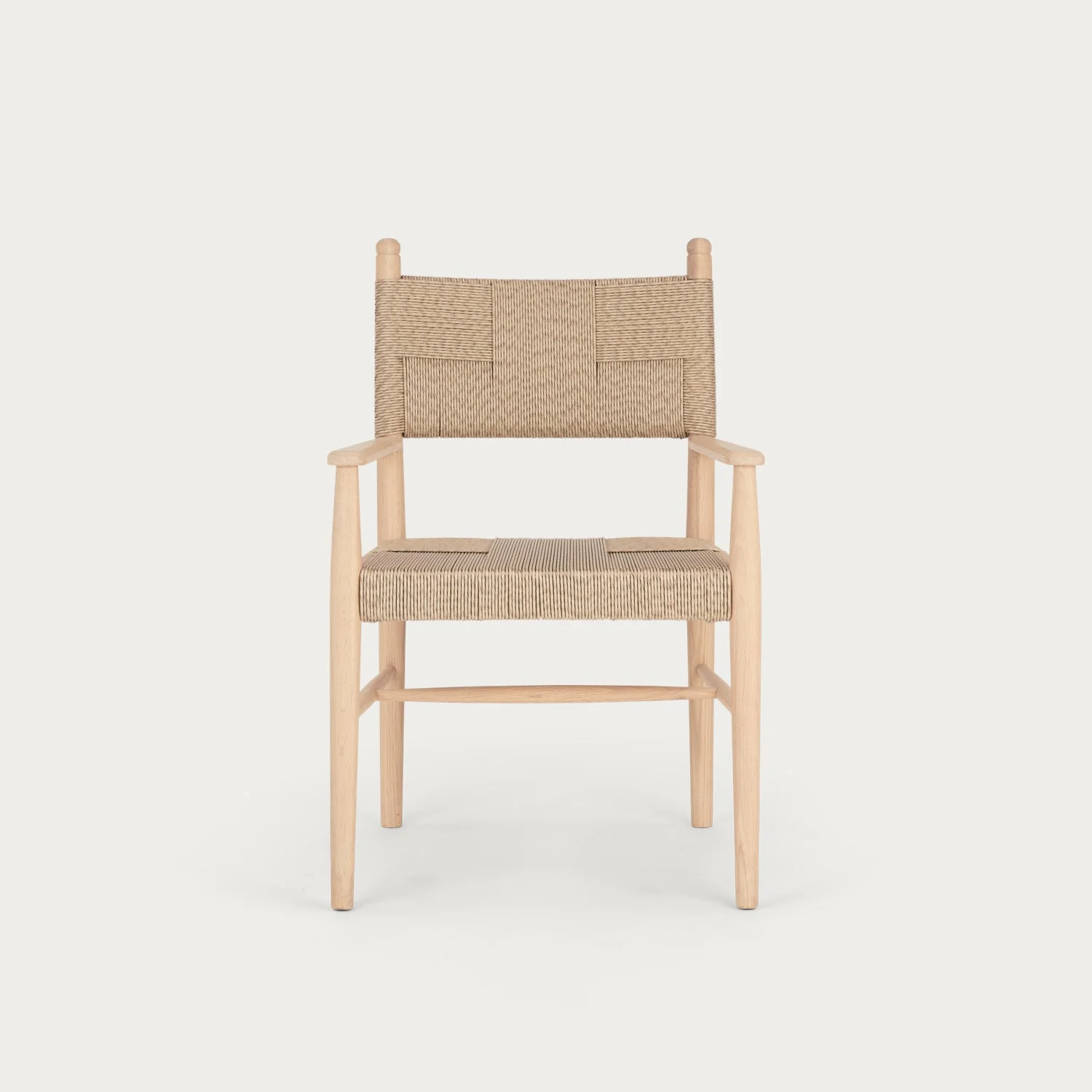 Tilbury Oak & Rattan Carver Chair - Image 4
