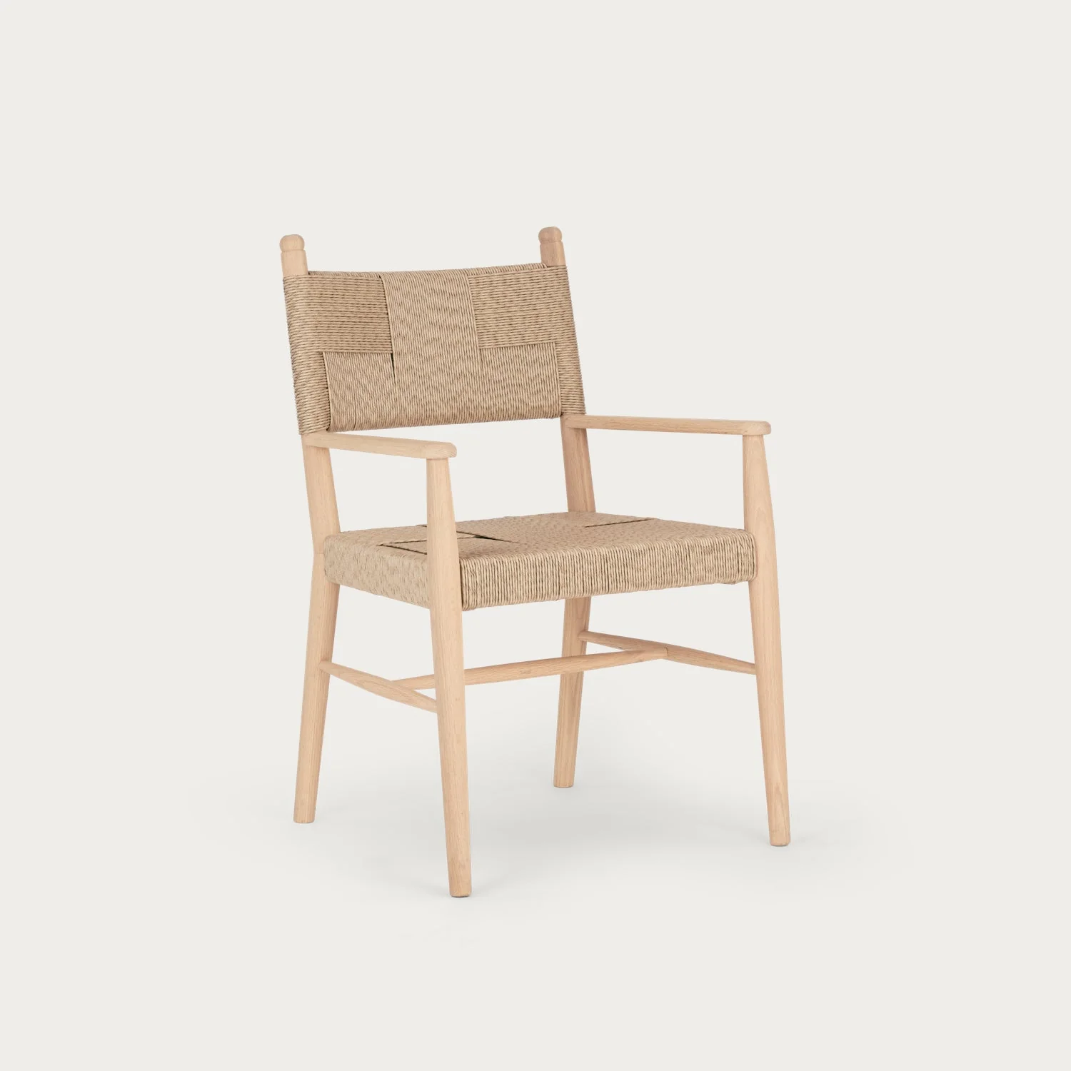 Tilbury Oak & Rattan Carver Chair - Image 5