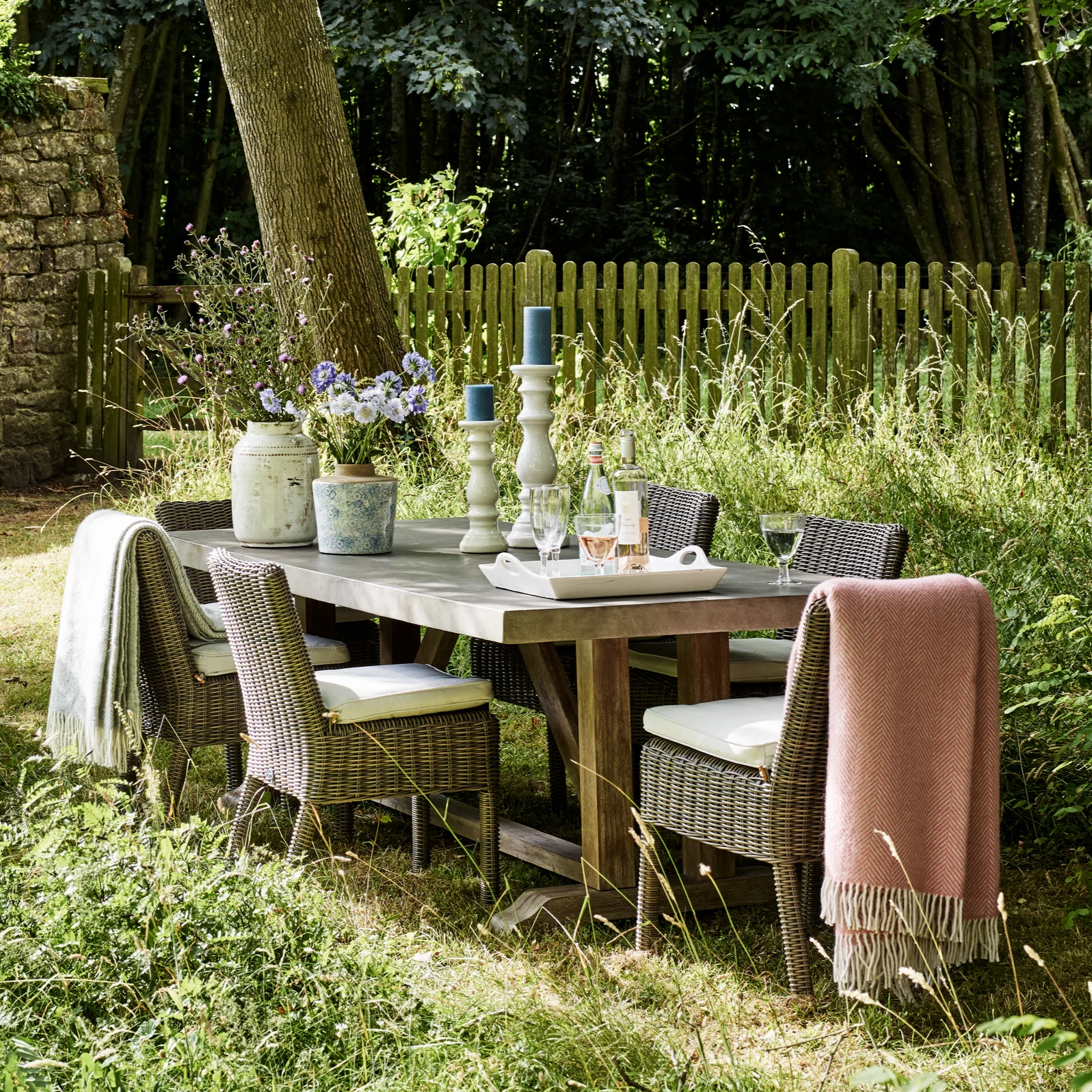 Toulston Wicker Garden Dining Chair - Image 4