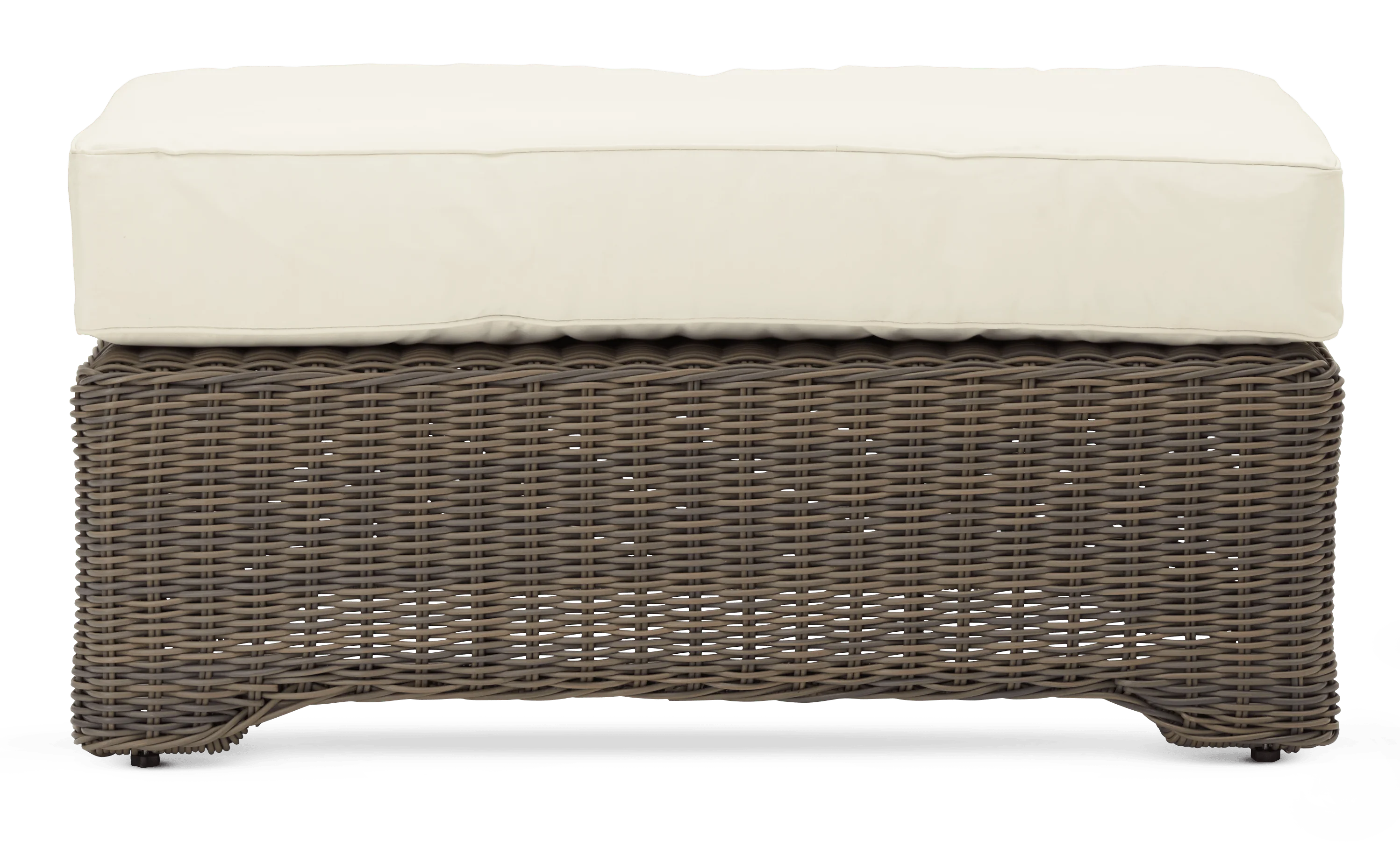 Tresco Wicker Garden Footstool - Image 3
