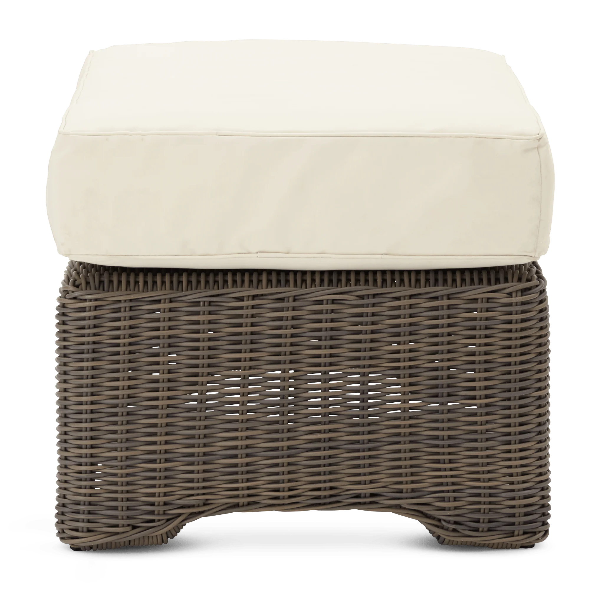 Tresco Wicker Garden Footstool - Image 4