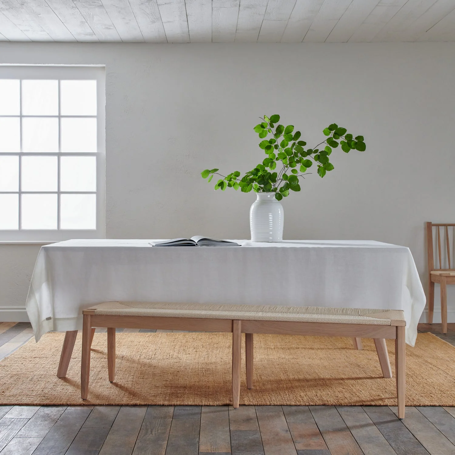 Wycombe 3 Seater Oak Dining Bench - Image 5